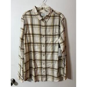 NWT Hurley Men's Flannel Plaid Long Sleeve Shirt - Size XL